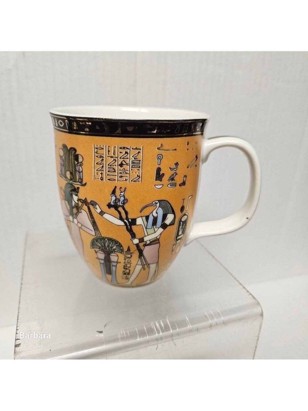 Fathy Mahmoud Ancient Egyptian Style Porcelain Coffee Mug